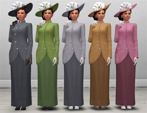 History Lovers Sims Blog Edwardian Women`s Dress And Hat • Sims 4