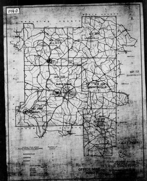 1940 Census Enumeration District Maps Georgia Lamar County Ed 85