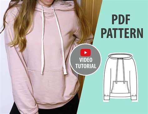 oversized hoodie pdf sewing pattern pdf sewing pattern etsy in 2022 sewing patterns pdf