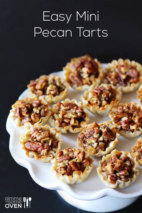 From christmas cookies to christmas cakes. Easy Mini Pecan Tarts | Gimme Some Oven