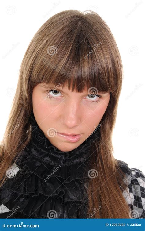 Girl With Frown Look Royalty Free Stock Images Image 12983089
