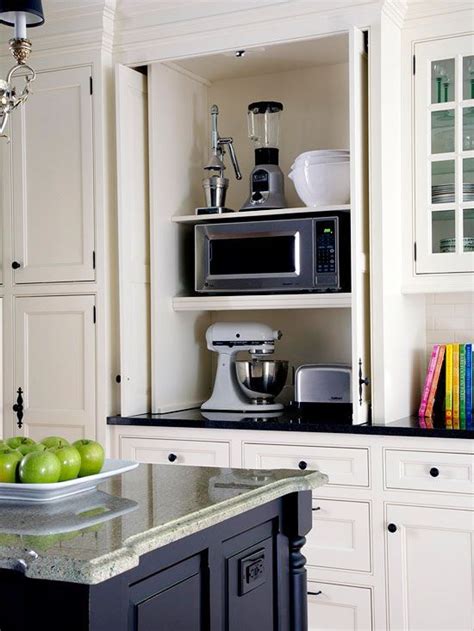 Appliance garage aka happiness for clutter phobes plastic. appliance garage w/microwave. - if this is wired w power ...