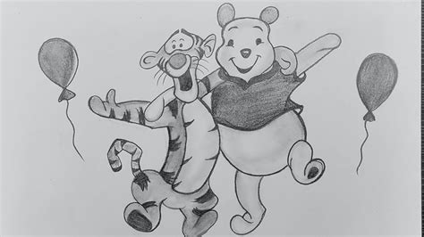 How To Draw Tigger From Winnie The Pooh Winnie The Pooh Drawing Easy