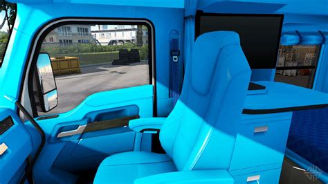 Blue Kenworth T680 Interior For American Truck Simulator