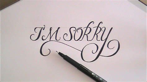 How To Write In Cursive Letters I´m Sorry Easy Version Youtube