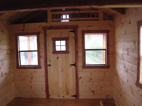 For a consistent look, match the interior trim around your door to the style of the room. Trophy Amish Log Cabins - Tiny House Blog