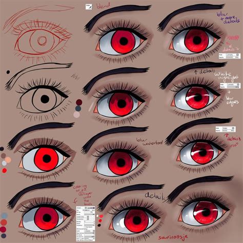 Step By Step Evil Red Eye Tut By Saviroosje On Deviantart Eye