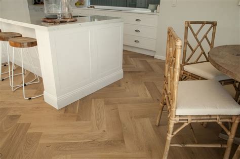 Stunning European Oak Flooring In Herringbone Pattern Finished On Site