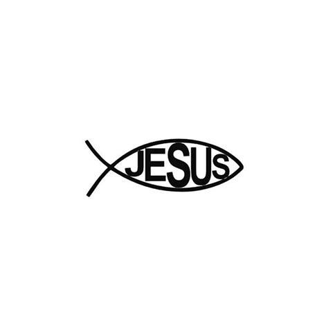 Jesus Fish Symbol Vinyl Sticker