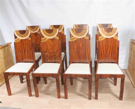 According to the museum of modern art's mission statement, the museum strives to represent established and experimental pieces of work, from the past to the present, with an eye toward both modern and contemporary forms of art. Set Art Deco Dining Chairs Inlay Chair 1920s Furniture