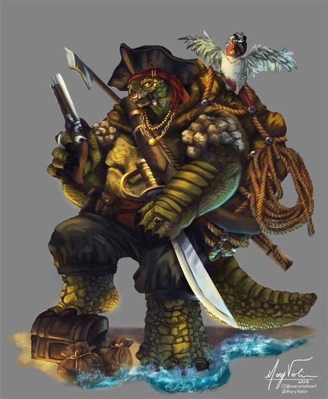 Dnd Tortle Pirate Character Commission Art By Mary Violin