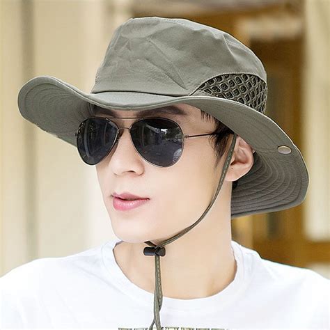 Buy Summer Breathable Fishing Hats Caps For Men Solid