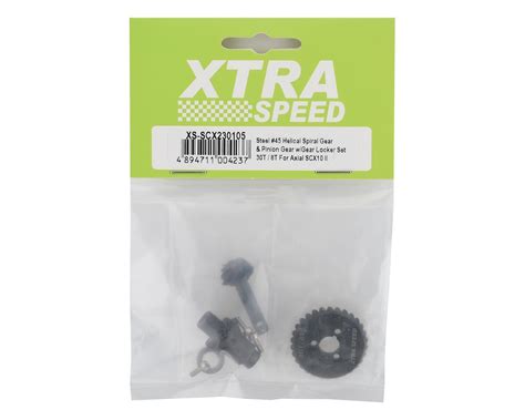 Xtra Speed Scx10 Ii Steel Ar44 Hd Helical Ring And Pinion Gear Wlocker