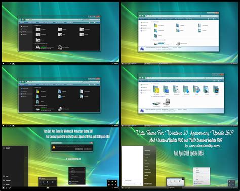 windows10 themes i cleodesktop vista dark and light aero theme windows10 april 2018 update 1803