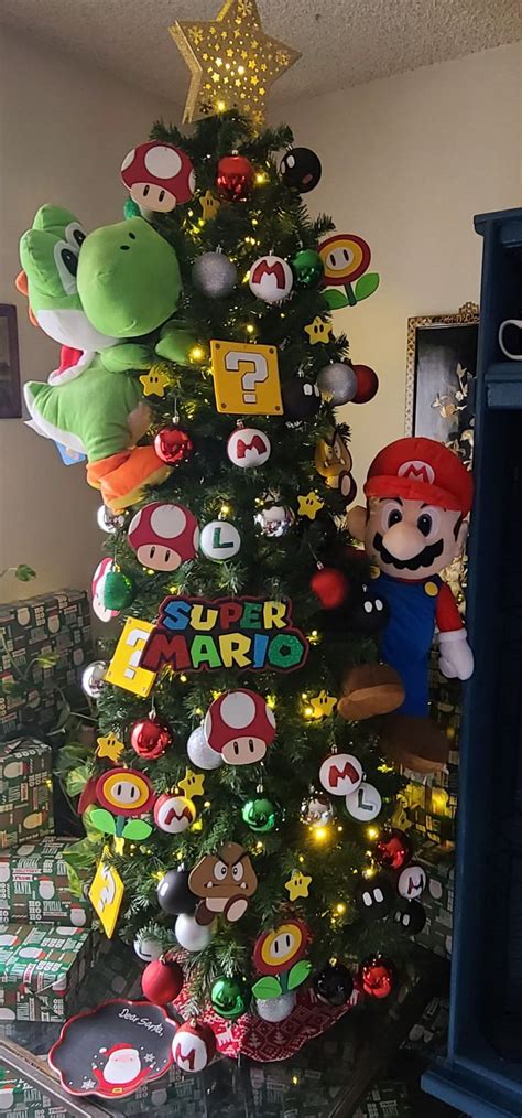 Super Mario Christmas Tree In 2023 Christmas Tree Themes Funny