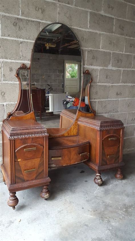 Antique bathroom vanities come in a different selection of styles, sizes and several of marble countertops. SOLD Antique Art Deco Waterfall Makeup Vanity - We have ...