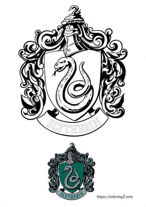 Harry Potter Slytherin Coloring Pages 2 Free Coloring Sheets 2021