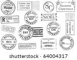 Christmas Rubber Stamps Set Free Stock Photo Public Domain Pictures