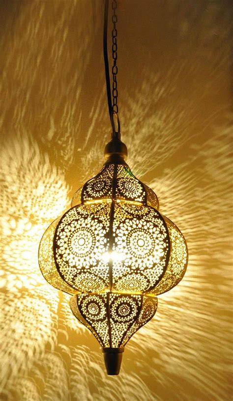Turkish Metal Ceiling Lamp Golden Color Pendant Night Light Moroccan