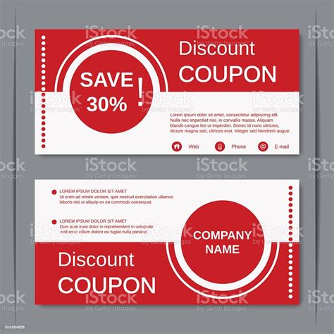Discount Coupon Design Template Stock Illustration - Download Image Now ...