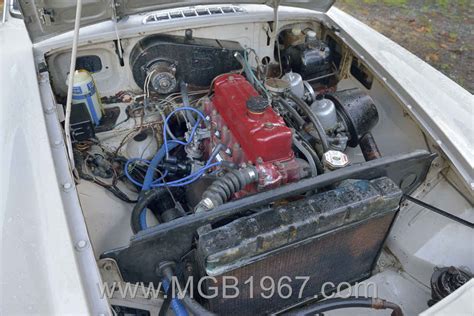 Original 1967 Mgb Gt Engine Compartment Documentation 1967 Mgb Gt