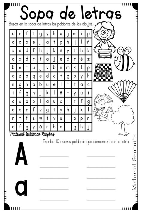 Sopa De Letras Del Abecedario Materiales Educativos Para Maestras