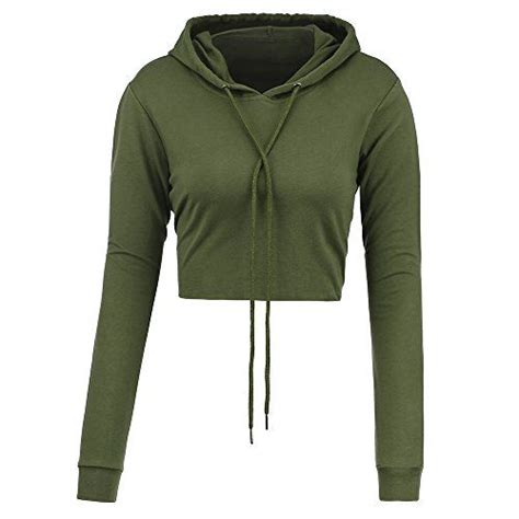 Moxeay Hoodie Sport Crop Top Sweatshirt Jumper Pullover T Dp