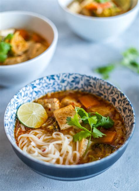 Vegan Thai Coconut Noodle Soup Six Hungry Feet
