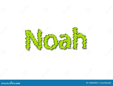 Illustration Name Noah Isolated In A White Background Stock