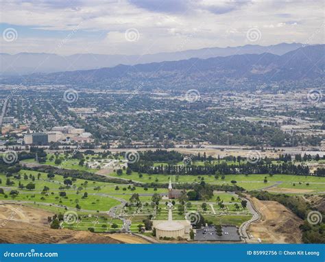 Aerial View Of Burbank Cityscape Stock Photo Image Of United Urban