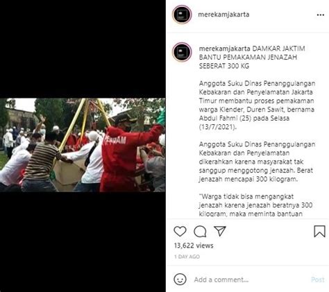 Viral Detik Detik Dramatis Pemakaman Jenazah Berat 300 Kg Di Jakarta
