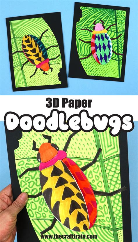 3d Paper Doodlebug Insect Craft The Craft Train Insect Art Projects