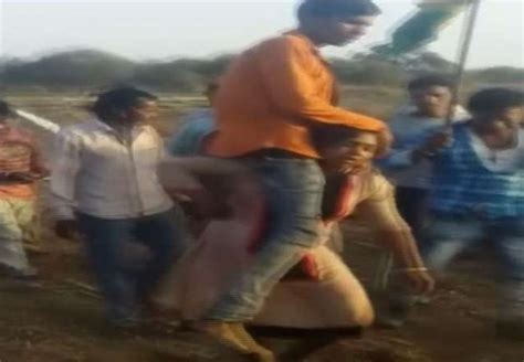 woman in mp forced to carry husband on her shoulder as punishment the english post breaking
