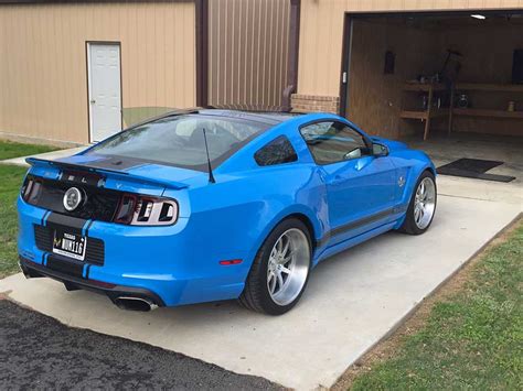 A vehicle segment composed of affordable, sporty coupes configured with long hoods and short rear. Grabber Blue 2014 Ford Mustang GT500 Shelby SuperSnake For ...