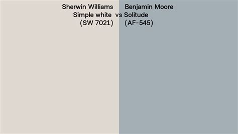 Sherwin Williams Simple White Sw 7021 Vs Benjamin Moore Solitude Af