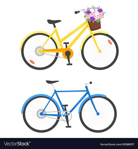 Two Bicycles Royalty Free Vector Image Vectorstock