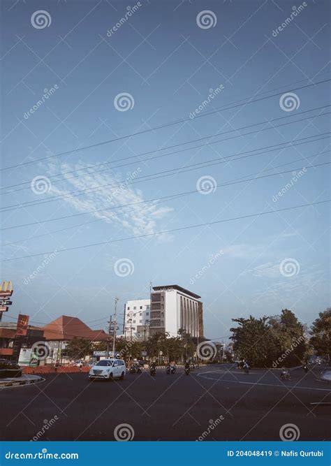 Sidoarjo City Landscape In The Morning Editorial Stock Image Image Of
