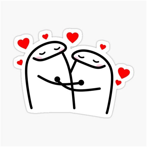 Flork Love Hug Meme Stickers Sticker For Sale By Chstockofficial
