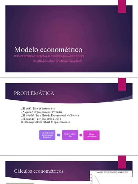 Modelo Econométrico Pdf Econometría Economias