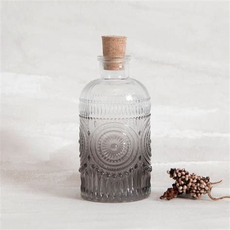 The Minted Weddings Color Library Warm Gray Glass Deco Bottle This Vintage Inspired Glass