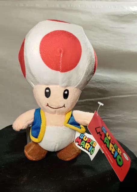 Super Mario Bros Toad Mushroom Plush Stuffed Toy 2021 Nintendo Nwt 999 Picclick