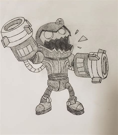 I Had To Draw A Robot For Art Class So I Drew The Anti Bloon What Do