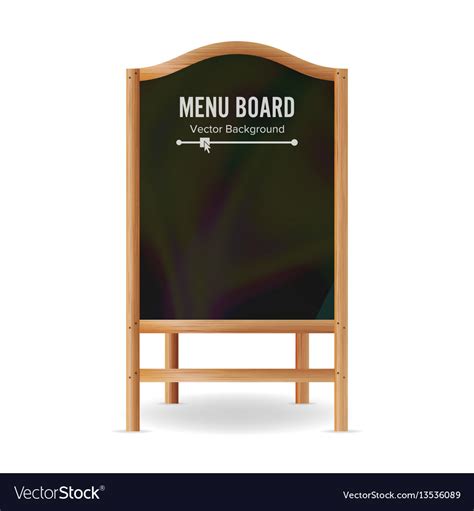 Menu Black Board Empty Chalkboard Blank Royalty Free Vector