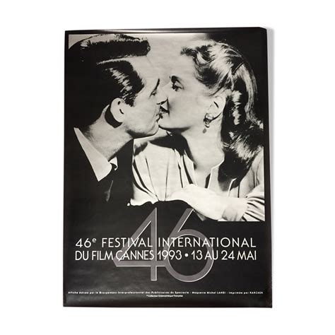 Affiche Cinéma 46ème Festival De Cannes Cary Grant Ingrid Bergman