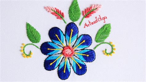 Bordado Mexicano Paso A Paso Mexican Embroidery Youtube