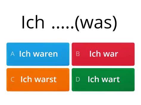Simple Past German Irregular Verbs Quiz