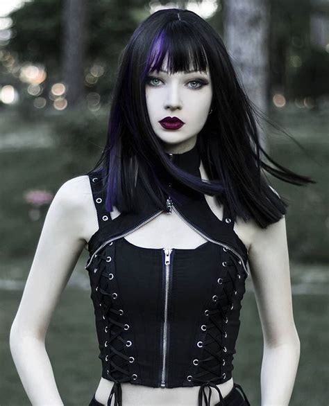 Let The Wind Blow Through Your Hair 🍃 Details⤵️ ️ Gothic Rivets And Mesh Top From