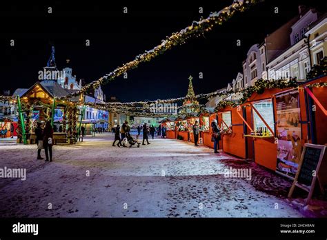 Fair Christmas Market Rzeszow Podkarpackie Poland Stock Photo Alamy