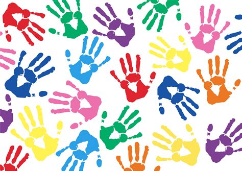 Colorful Hand Prints Vector 533868 Vector Art At Vecteezy