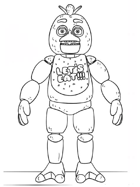 Animatronics Chica Coloring Pages Download And Print Animatronics